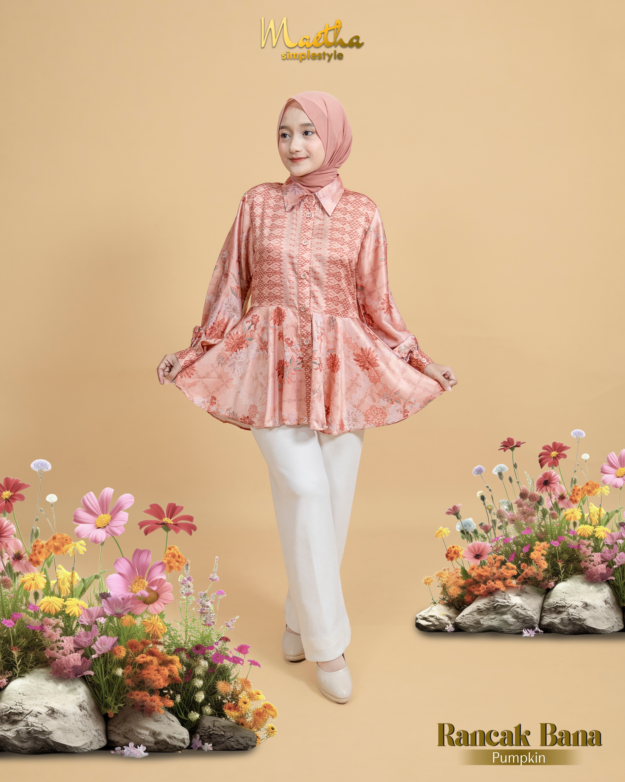 Rancak Bana Blouse Pumpkin