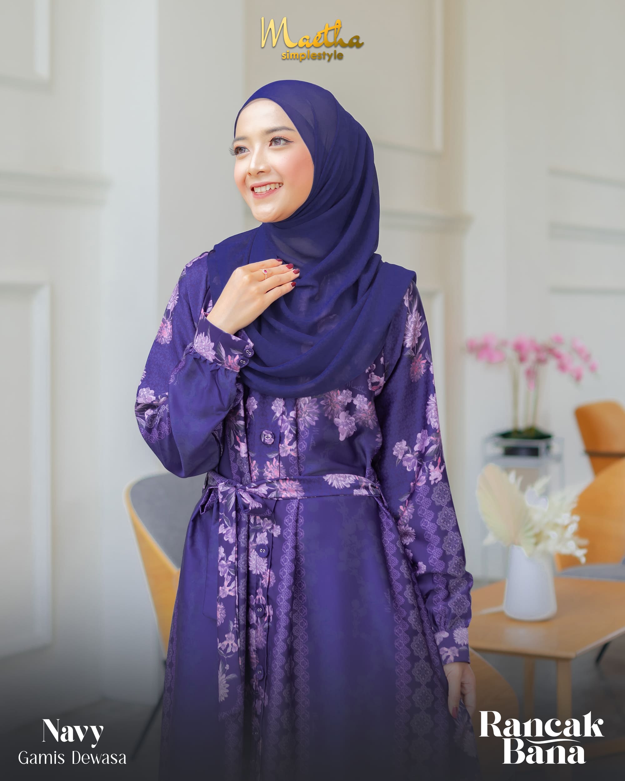 Rancak Bana Pashmina Navy