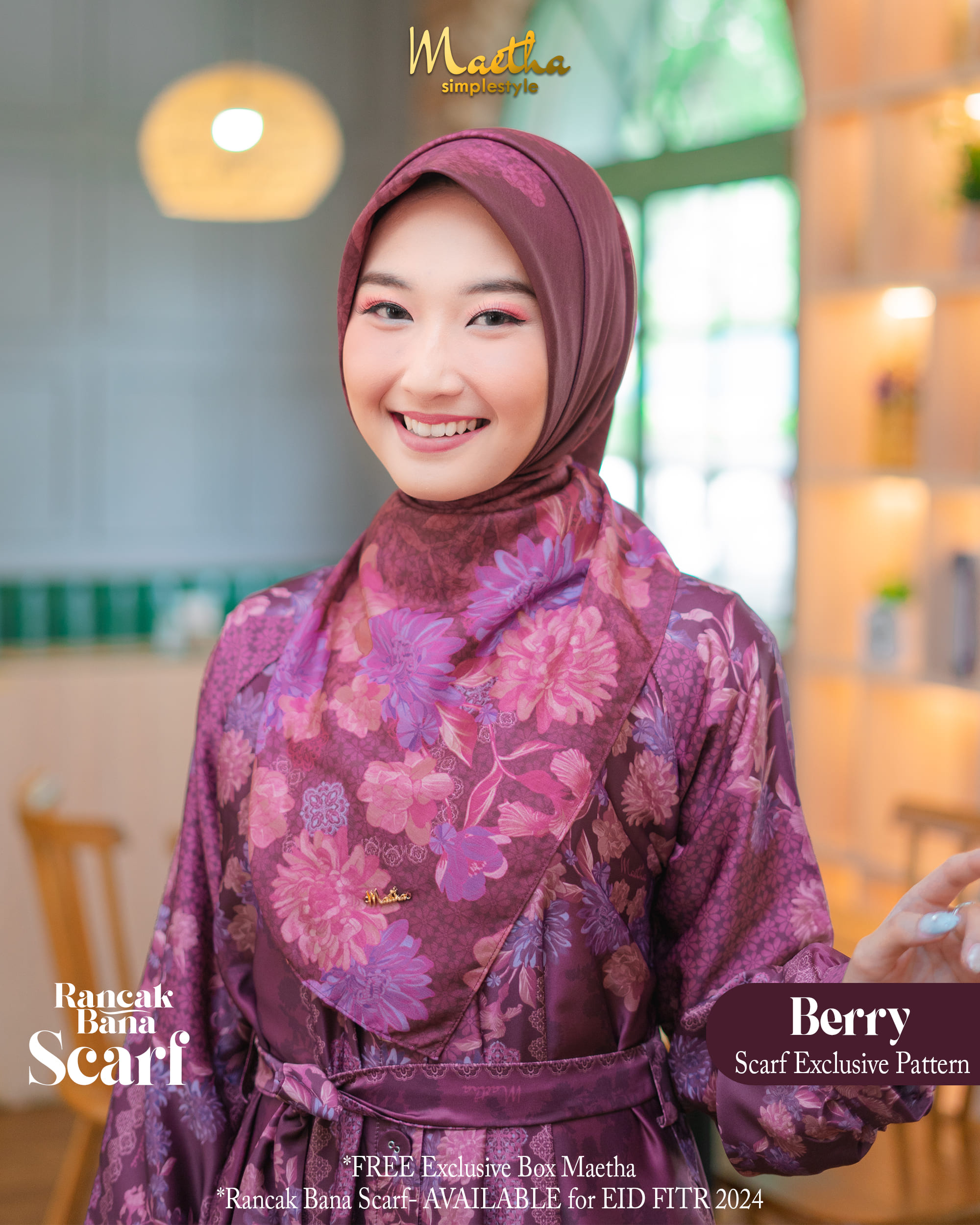 Rancak Bana Scarf Berry