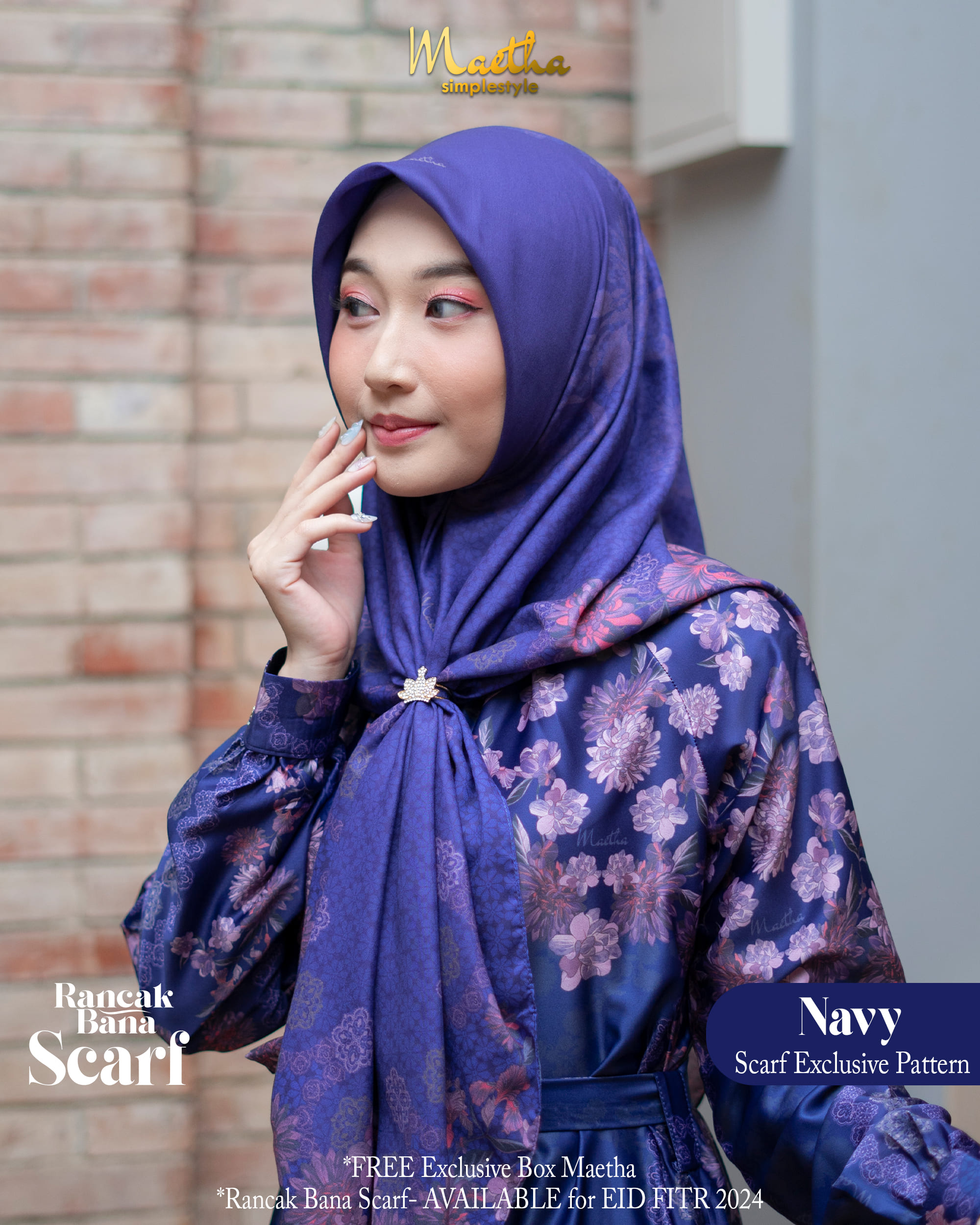 Rancak Bana Scarf Navy